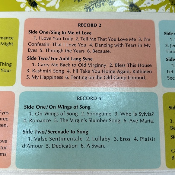 Romantic Strings And Voices Present On Wings Of Song 6 LP Box Set RCA Custom - Picture 3 of 10